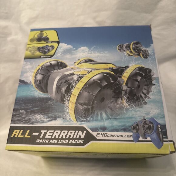 Amphibious Reversible All Terrain Remote Control Stunt Remote Waterproof Car Toy - Picture 2 of 7